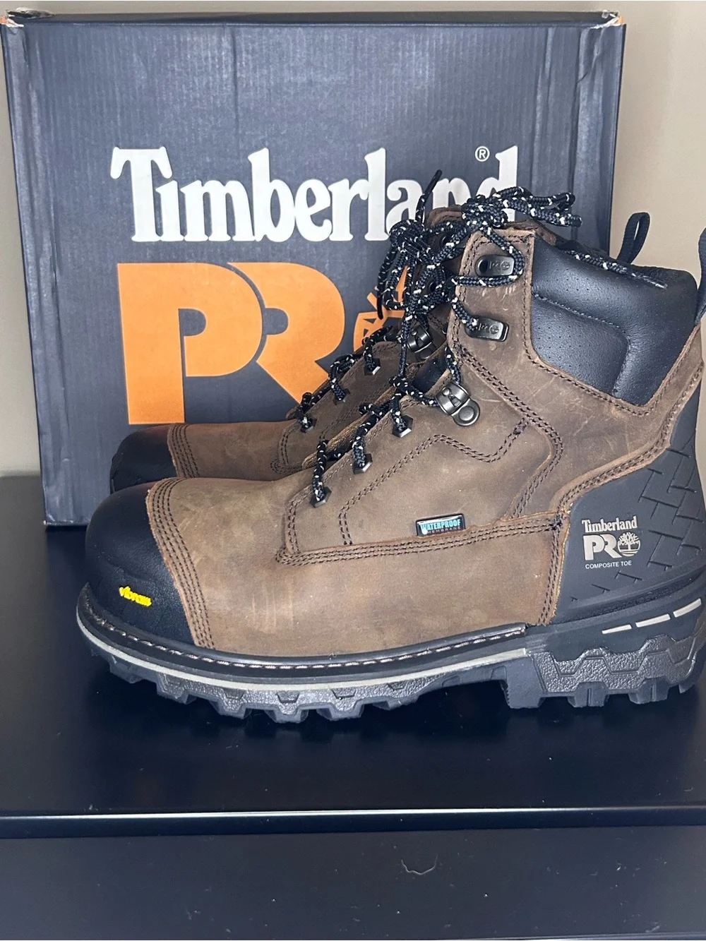 Timberland Brown and Black Men’s Waterproof Work Boots